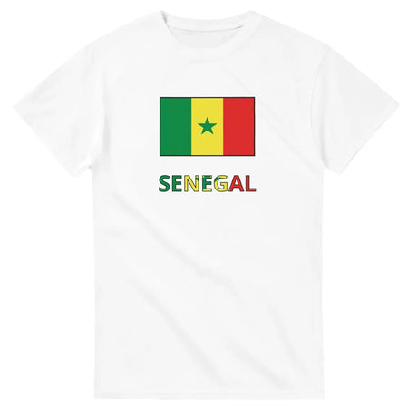 T-shirt Drapeau Sénégal en texte - Pixelforma 