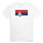 T-shirt drapeau serbie imprimé en coton mélangé élégant
