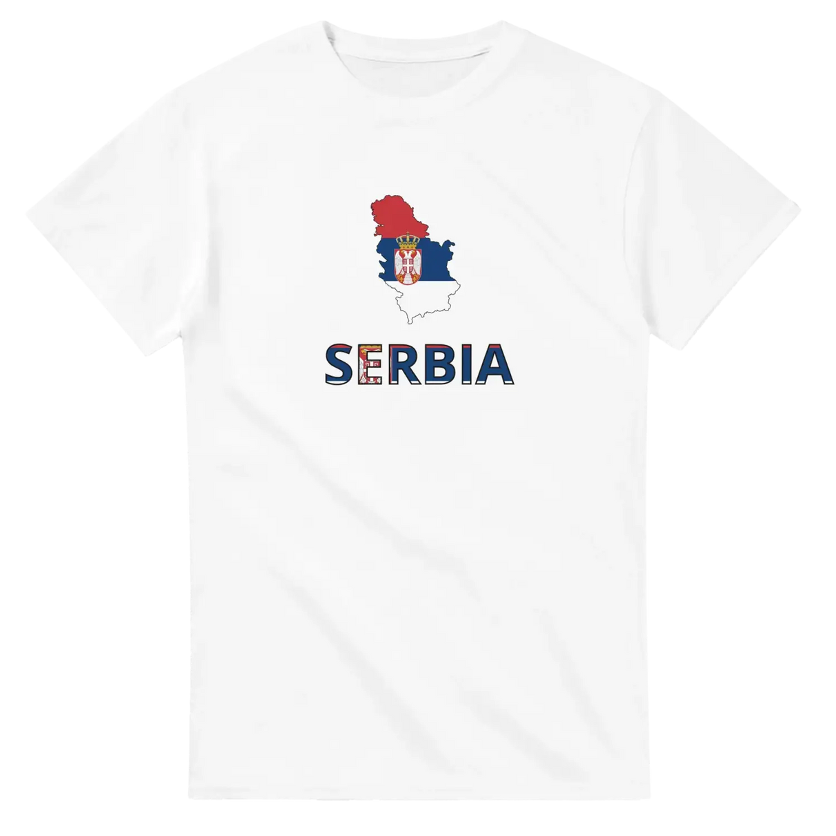 T-shirt drapeau serbie carte - pixelforma