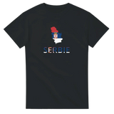 T-shirt drapeau serbie en carte - pixelforma