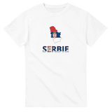 T-shirt drapeau serbie en carte - pixelforma