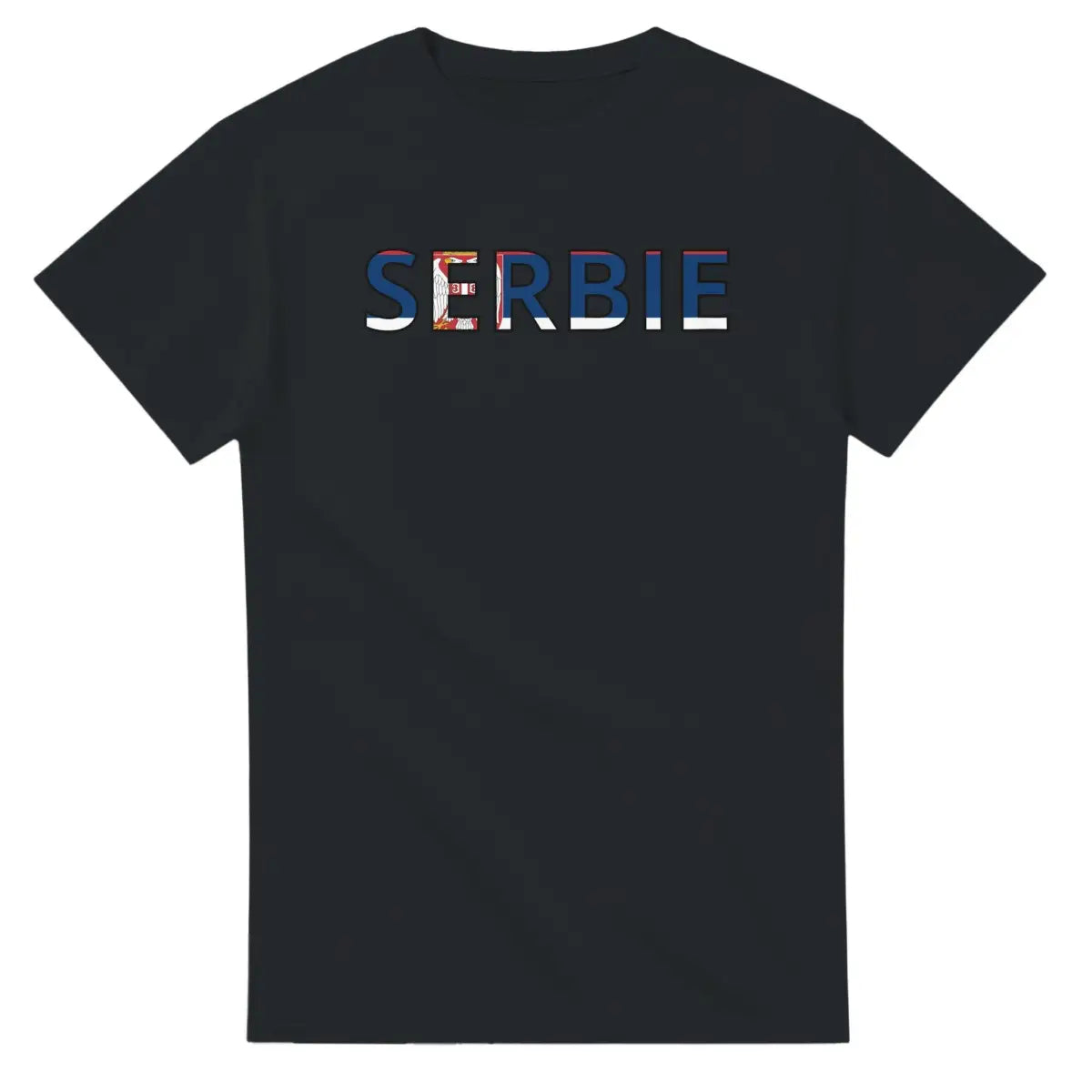 T-shirt Drapeau Serbie en écriture - Pixelforma 