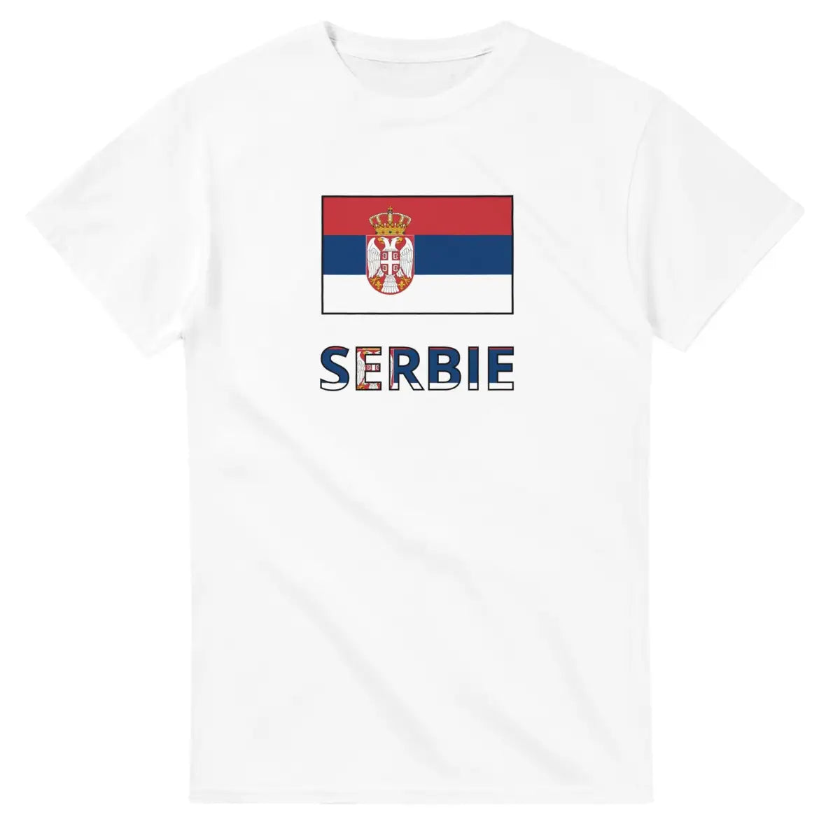 T-shirt Drapeau Serbie en texte - Pixelforma 