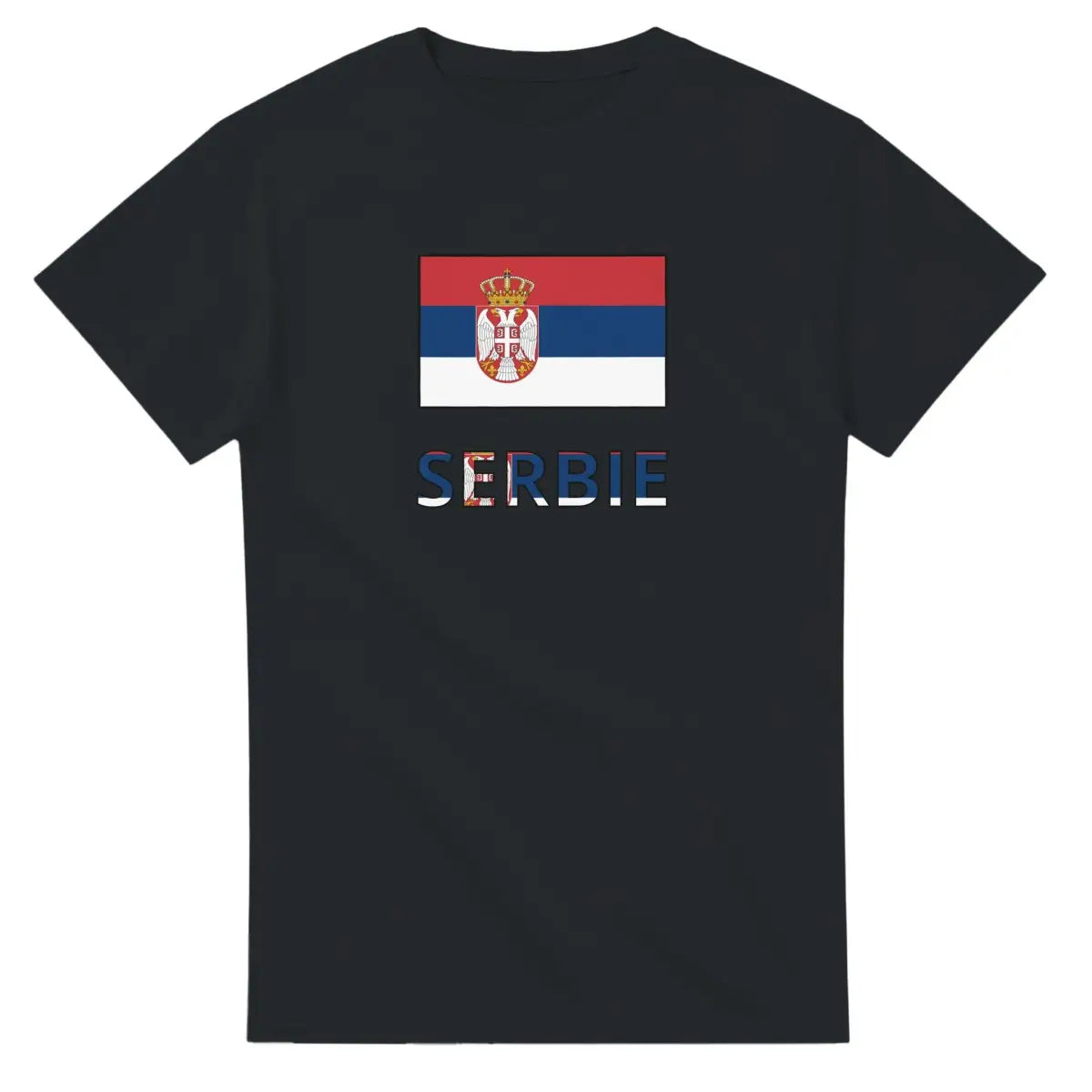 T-shirt Drapeau Serbie en texte - Pixelforma 