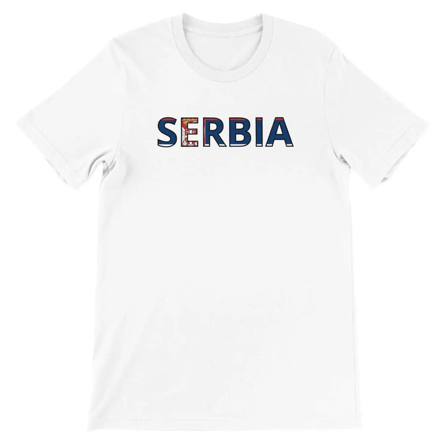 T-shirt drapeau serbie - pixelforma