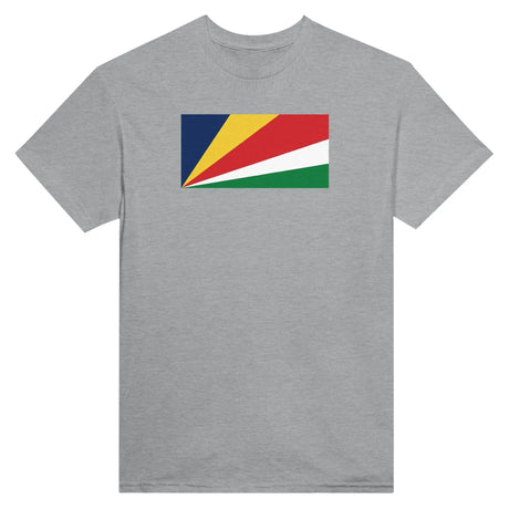 T-shirt drapeau seychelles coton mélangé brodé élégant