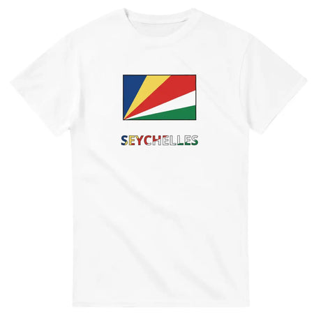 T-shirt Drapeau Seychelles en texte - Pixelforma 