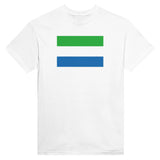 T-shirt drapeau sierra leone brodé coton mélangé élégant