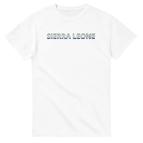 T-shirt drapeau sierra leone en écriture - pixelforma