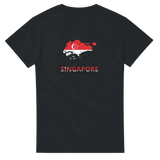 T-shirt drapeau singapour carte - pixelforma