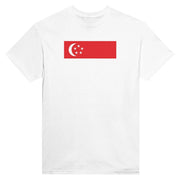 T-shirt drapeau singapour coton mélangé imprimé
