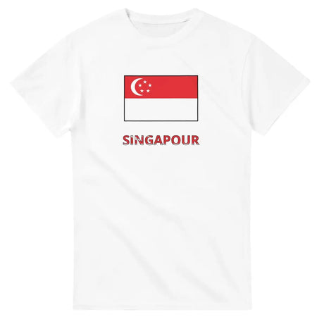 T-shirt Drapeau Singapour en texte - Pixelforma 