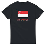 T-shirt Drapeau Singapour en texte - Pixelforma 