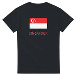 T-shirt drapeau singapour en texte - pixelforma