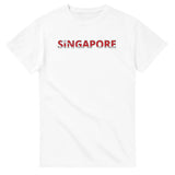 T-shirt drapeau singapour - pixelforma