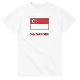 T-shirt drapeau singapour texte - pixelforma