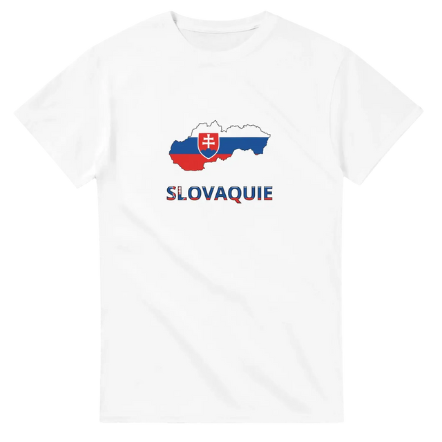 T-shirt drapeau slovaquie en carte - pixelforma