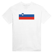 T-shirt drapeau slovénie coton mélangé broderie élégante