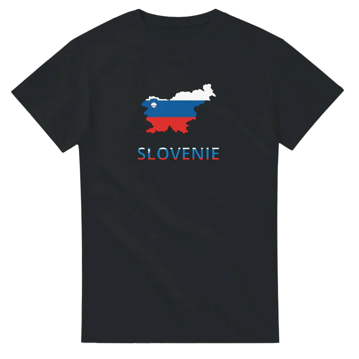 T-shirt drapeau slovénie en carte - pixelforma