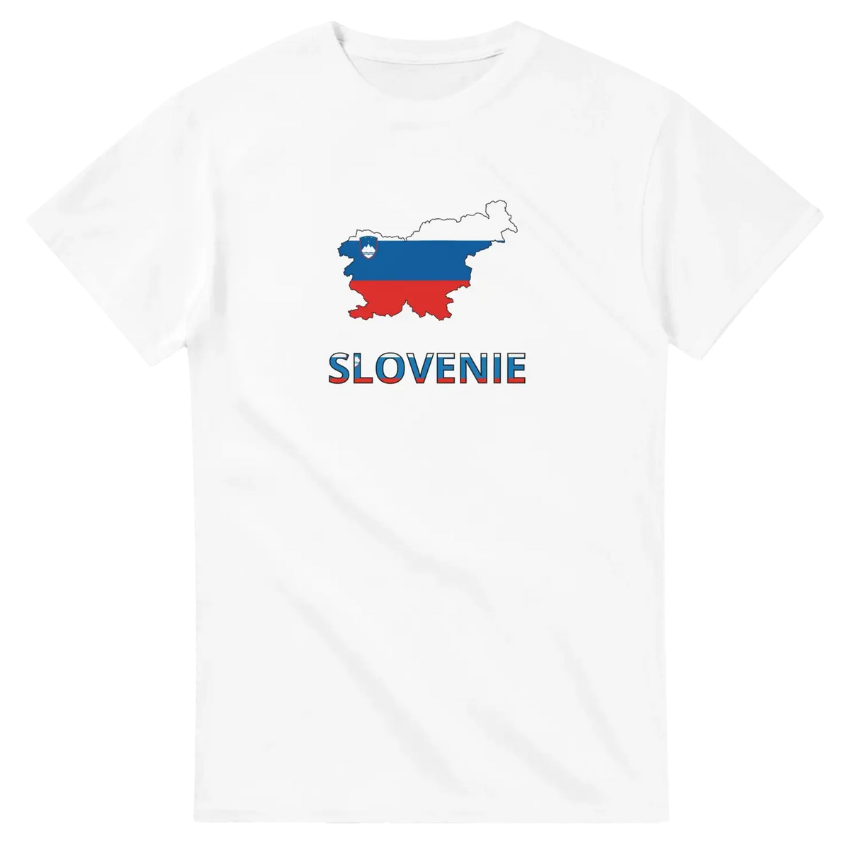 T-shirt drapeau slovénie en carte - pixelforma