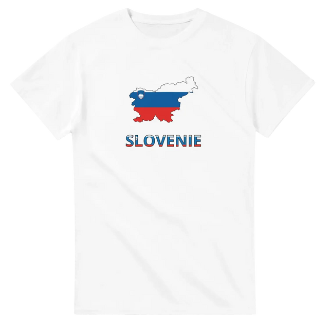 T-shirt drapeau slovénie en carte - pixelforma