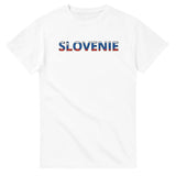 T-shirt drapeau slovénie en écriture - pixelforma