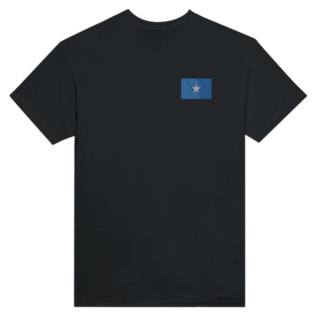 T-shirt drapeau somalie broderie couleur coton mélangé