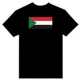 T-shirt drapeau soudan brodé coton mélangé élégant