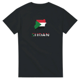 T-shirt drapeau soudan carte - pixelforma