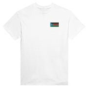 T-shirt drapeau soudan du sud broderie couleur coton épais