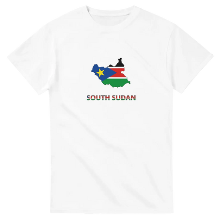 T-shirt drapeau soudan du sud carte - pixelforma