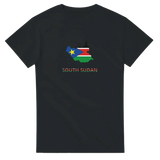 T-shirt drapeau soudan du sud carte - pixelforma