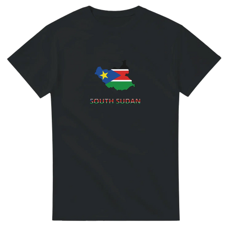 T-shirt drapeau soudan du sud carte - pixelforma