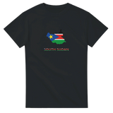 T-shirt drapeau soudan du sud carte - pixelforma