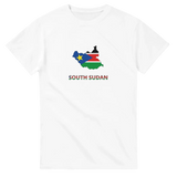 T-shirt drapeau soudan du sud carte - pixelforma