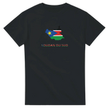 T-shirt drapeau soudan du sud en carte - pixelforma