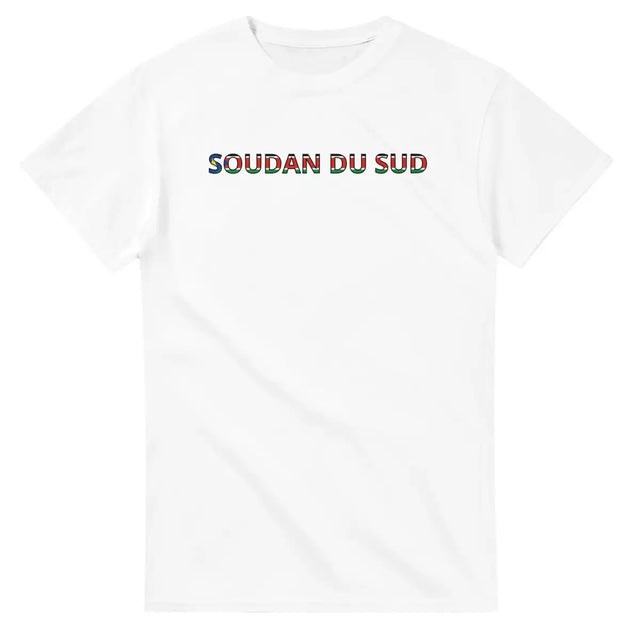 T-shirt Drapeau Soudan du Sud en écriture - Pixelforma 