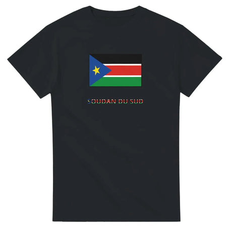 T-shirt drapeau soudan du sud en texte - pixelforma