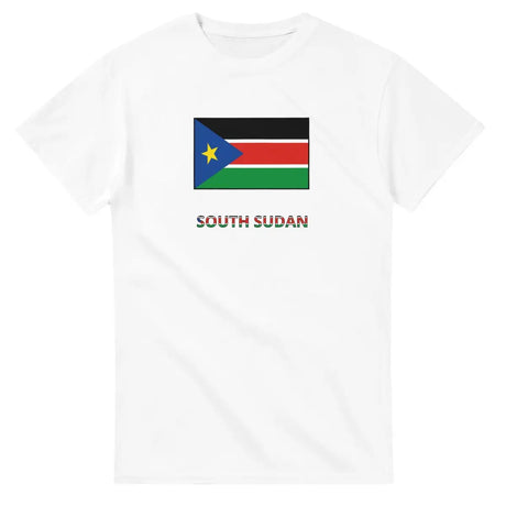 T-shirt Drapeau Soudan du Sud texte - Pixelforma 