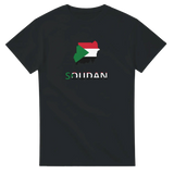 T-shirt drapeau soudan en carte - pixelforma