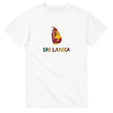 T-shirt drapeau sri lanka en carte - pixelforma