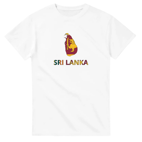 T-shirt drapeau sri lanka en carte - pixelforma