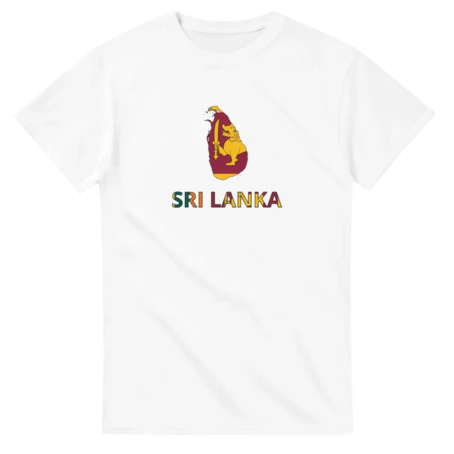 T-shirt drapeau sri lanka en carte - pixelforma