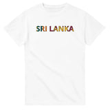 T-shirt Drapeau Sri Lanka en écriture - Pixelforma 