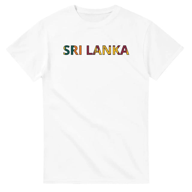 T-shirt drapeau sri lanka en écriture - pixelforma