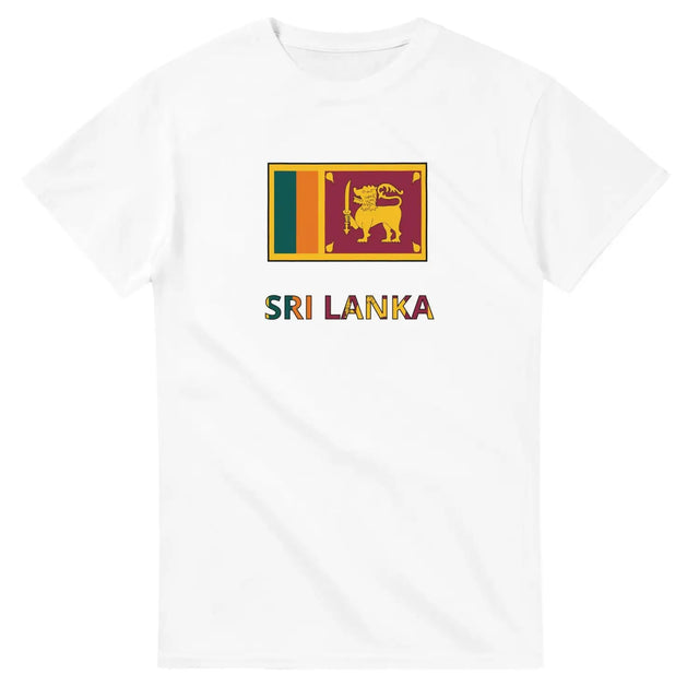 T-shirt drapeau sri lanka en texte - pixelforma