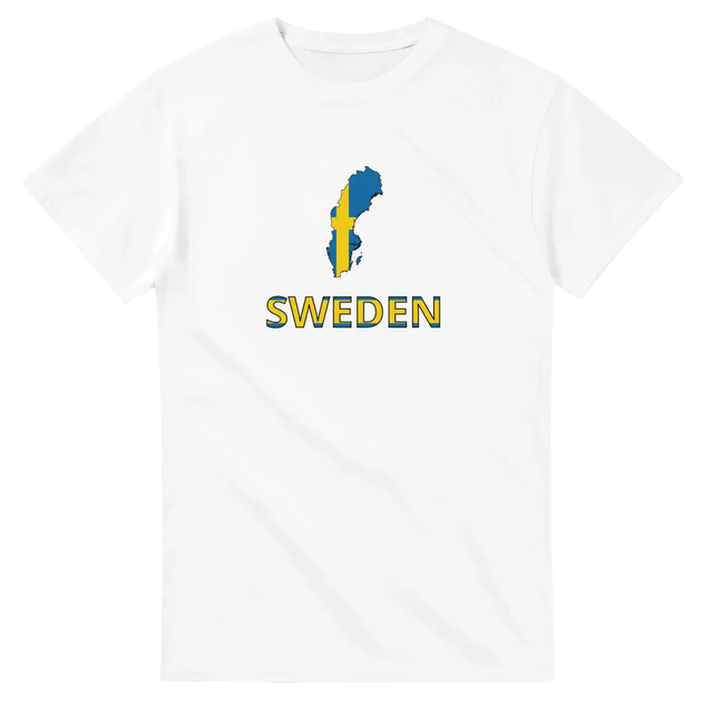 T-shirt drapeau suède carte - pixelforma