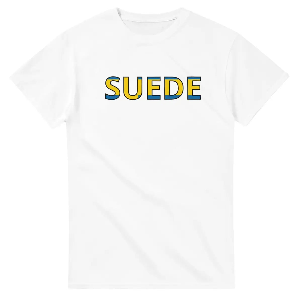 T-shirt Drapeau Suède en écriture - Pixelforma 