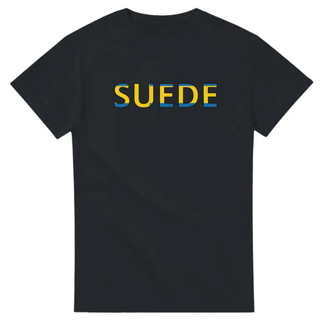 T-shirt Drapeau Suède en écriture - Pixelforma 