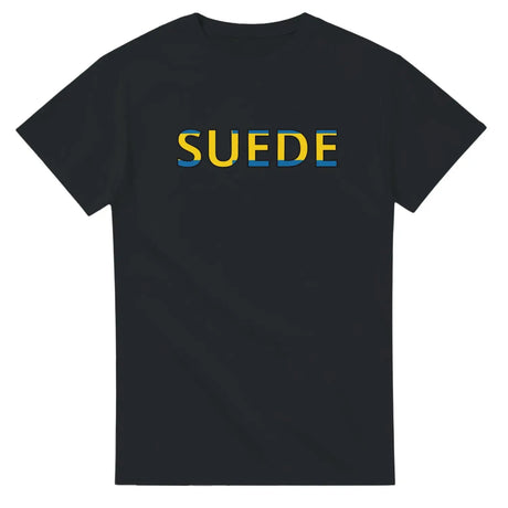 T-shirt drapeau suède en écriture - pixelforma